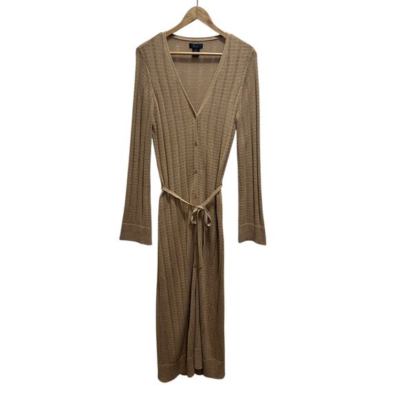 Frenchi Brand Duster Buttoned Longline Knit Sweater XL Maxi Floor Long Sleeve - Picture 1 of 7